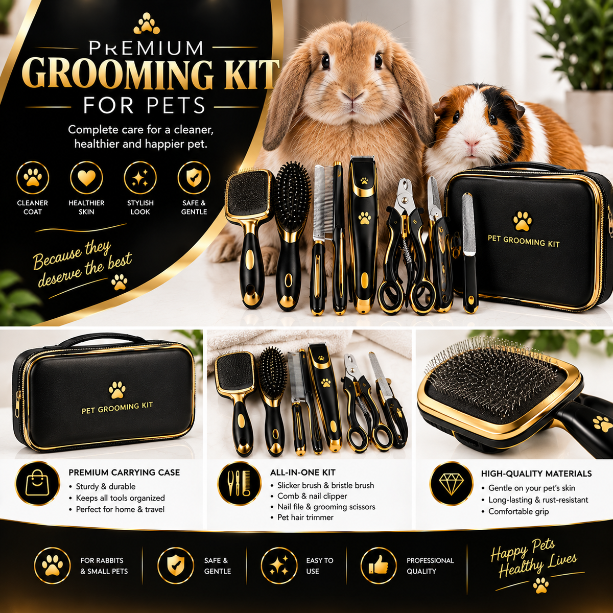 Premium Pet Grooming Kit